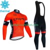 Efapel Radbekleidung Radtrikot Langarm + Lang Trägerhose Winter Thermal Fleece 2023